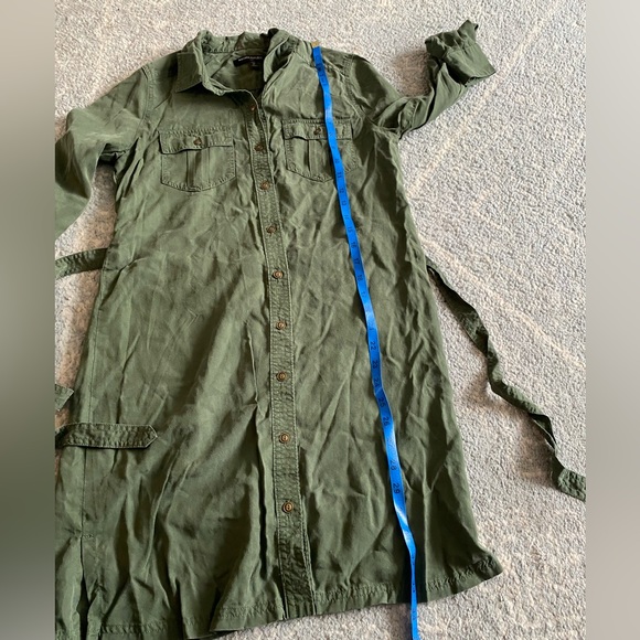 Banana Republic Army Green Button Down Dress 2P - Picture 16 of 16